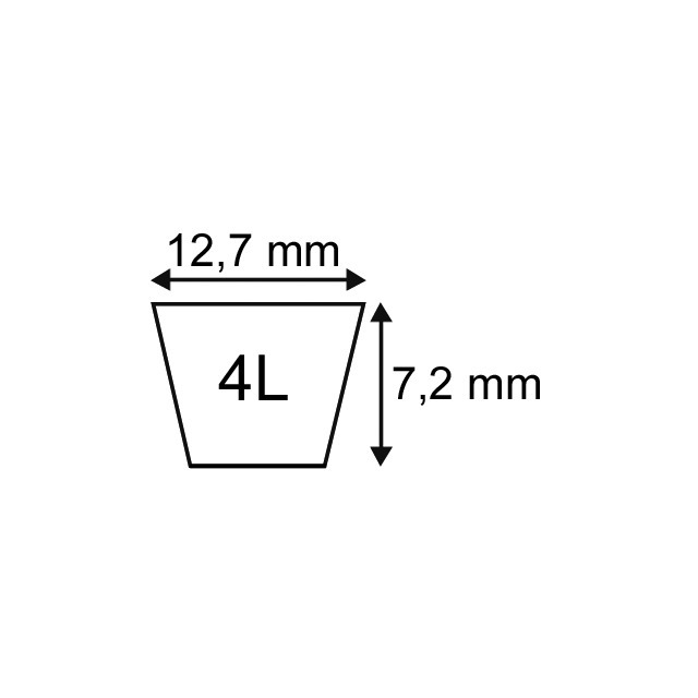 Courroie Platinium Type 4L25 Techni-power référence fournisseur 30845250